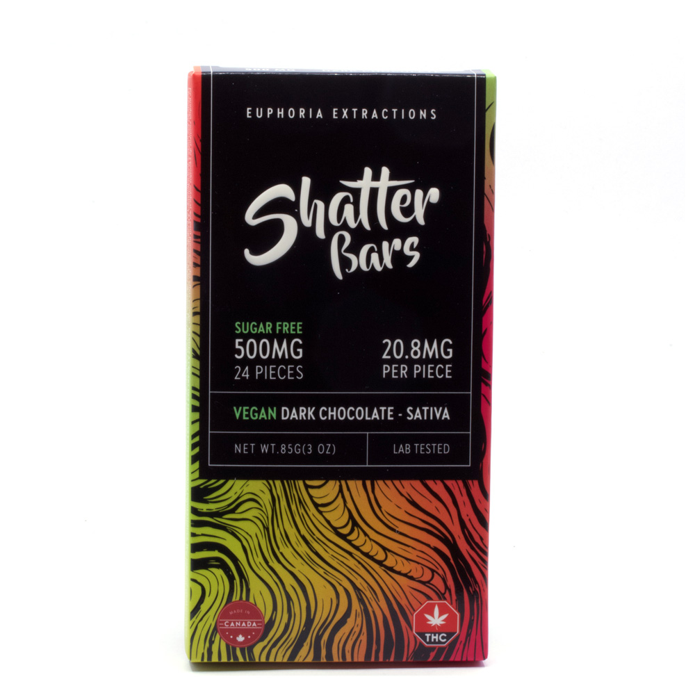 500mg Sativa Vegan Dark Shatter Bar by euphoria